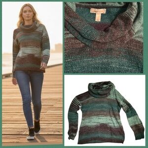 Dressbarn Multicolor Cowl Neck Sweater Size Large